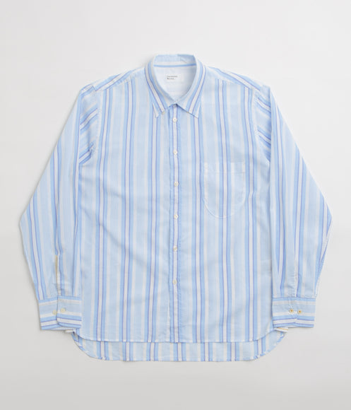 Universal Works Lazy Day Shirt - White / Blue