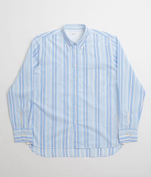 Universal Works Lazy Day Shirt - White / Blue