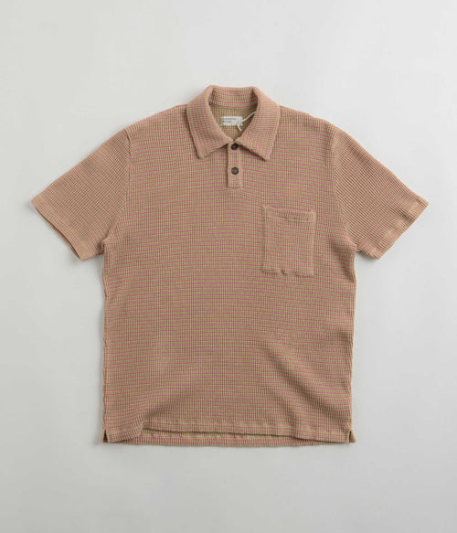 Universal Works Newlyn Short Sleeve Polo Shirt - Summer Oak