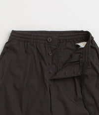 Universal Works Pleated Track Shorts - Black thumbnail