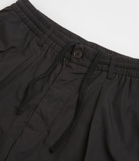 Universal Works Pleated Track Shorts - Black thumbnail