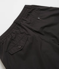 Universal Works Pleated Track Shorts - Black thumbnail