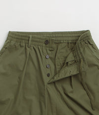 Universal Works Pleated Track Shorts - Olive thumbnail