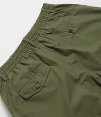 Universal Works Pleated Track Shorts - Olive thumbnail