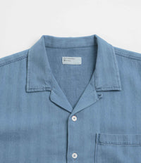 Universal Works Road Shirt - Washed Indigo / Herringbone thumbnail