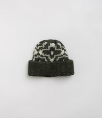 Universal Works Short Watch Beanie - Olive / Natural thumbnail