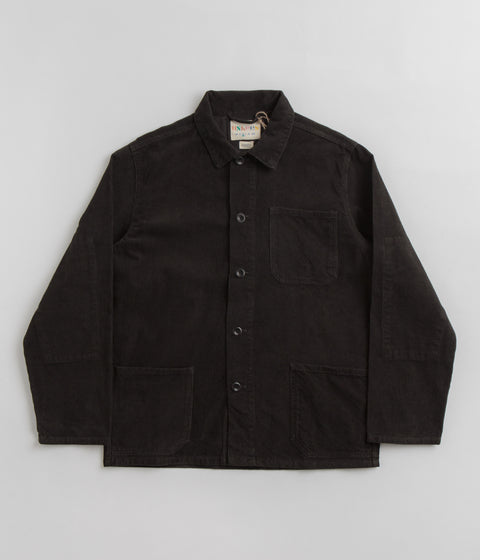 Uskees 3001 Cord Buttoned Overshirt - Faded Black