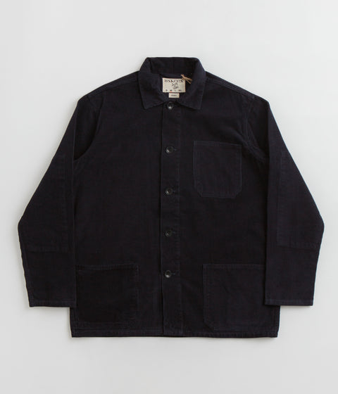 Uskees 3001 Cord Buttoned Overshirt - Midnight Blue