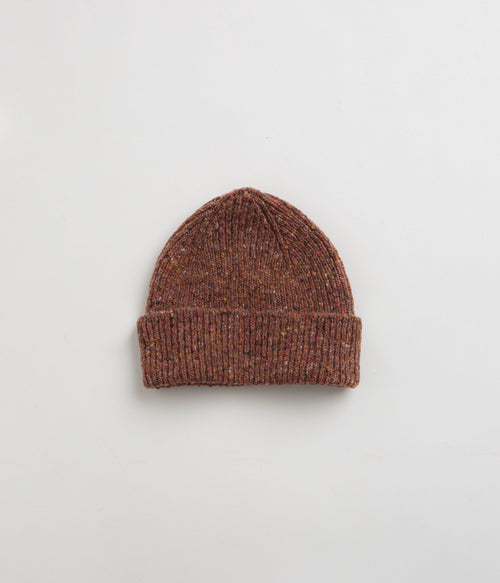 Uskees 4003 Speckled Donegal Wool Beanie - Brick Red