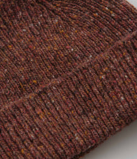 Uskees 4003 Speckled Donegal Wool Beanie - Brick Red thumbnail