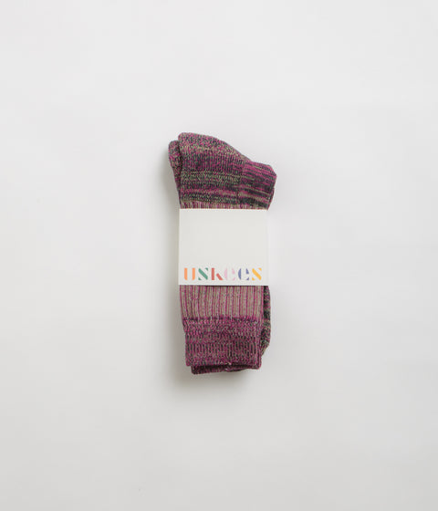 Uskees 4006 Organic Cotton Socks in Violet