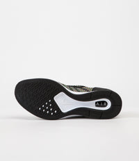 Nike Mariah Flyknit Racer Shoes - White / Black - Volt - Chlorine Blue thumbnail
