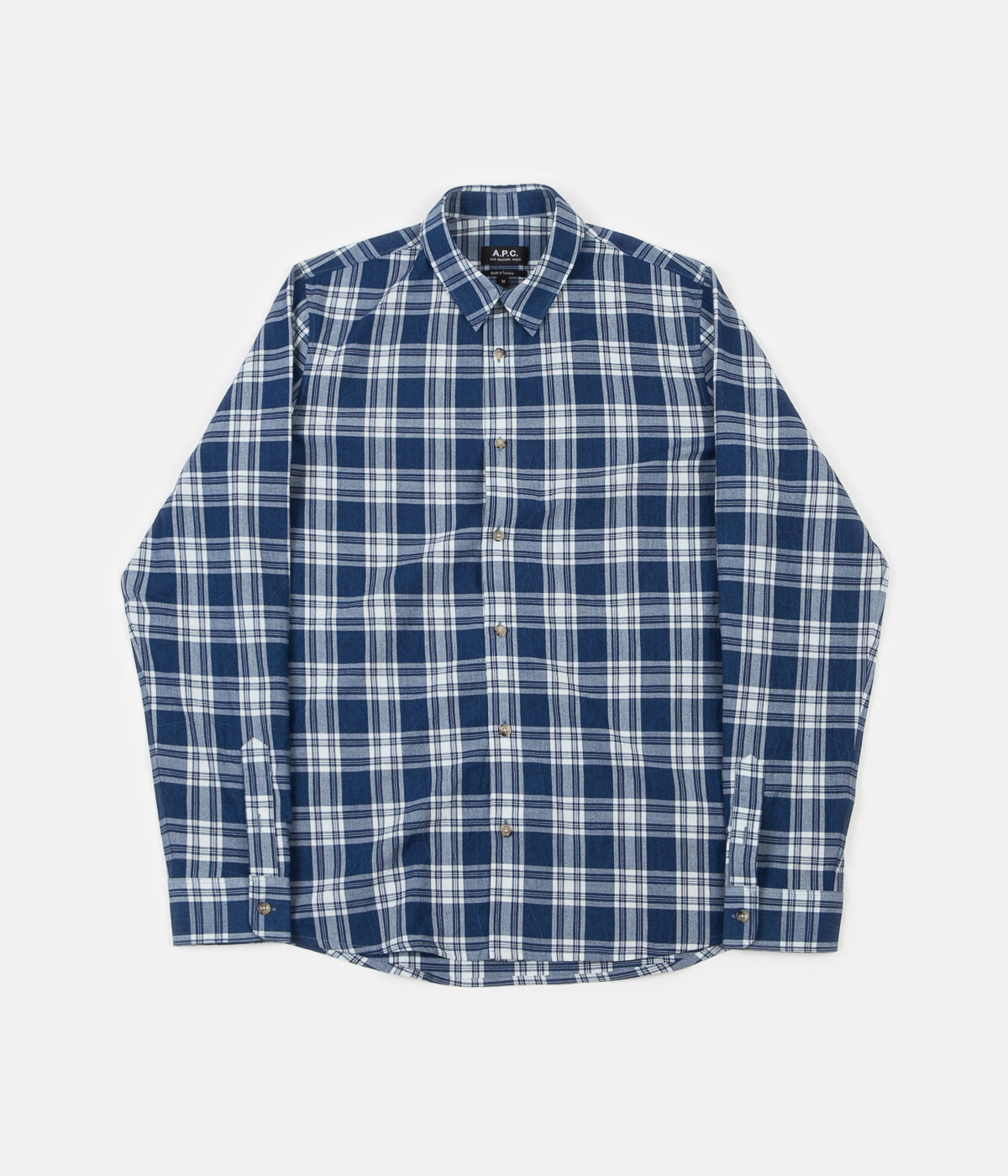 A.P.C. Hector シャツ インディゴ apc A.P.C. Hector Shirt - Washed Indigo | Always in Colour