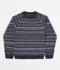 A.P.C. Leonhard Knitted Crewneck Sweatshirt - Heather Marine thumbnail