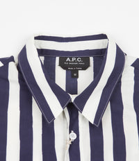 A.P.C. Mathieu Stripe Shirt - Dark Blue thumbnail
