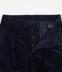 Albam Cord Pleat Trousers - Navy thumbnail