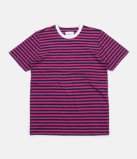 Albam Striped Pocket T-Shirt - Raspberry / Navy thumbnail