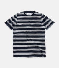 Albam Vintage Stripe T-Shirt - Navy / White / Grey Marl thumbnail