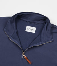 Albam Zipped Jersey Pullover Sweatshirt - Indigo thumbnail