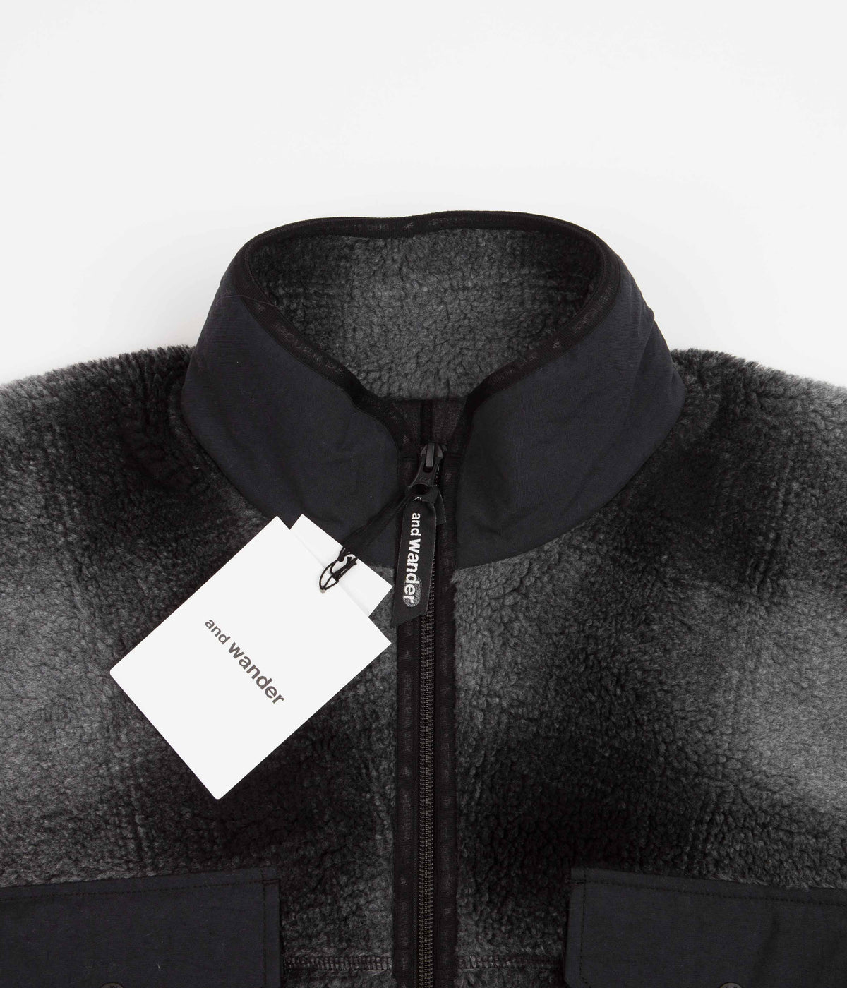 and wander Check Boa Jacket - Black | Always in Colour