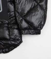 and wander Diamond Stitch Down Hooded Jacket - Black thumbnail