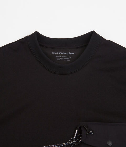 and wander Pocket T-Shirt - Black | Always in Colour