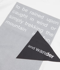and wander Reflective Logo T-Shirt - White thumbnail