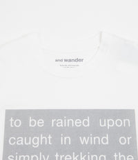 and wander Reflective Logo T-Shirt - White thumbnail