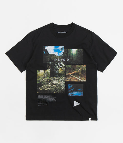 and wander x Naoki Ishikawa The Void T-Shirt - Black