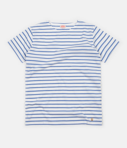 Armor Lux Breton Sailor Striped T-Shirt - Milk / Blue