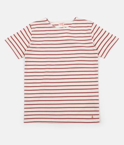Armor Lux Striped Breton T-Shirt - Nature / Red Manganese