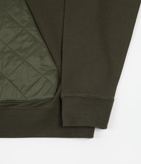 Barbour Beacon Quilted Hoodie in Olive