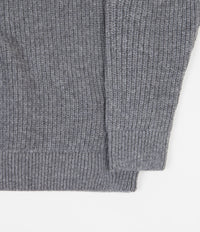 Barbour White Label Shore Knitted Crewneck Sweatshirt - Grey Marl thumbnail