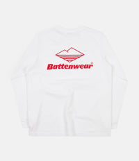 Battenwear Team Long Sleeve Pocket T-Shirt - White thumbnail