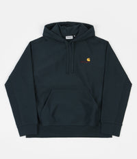 Carhartt American Script Hoodie - Deep Lagoon thumbnail