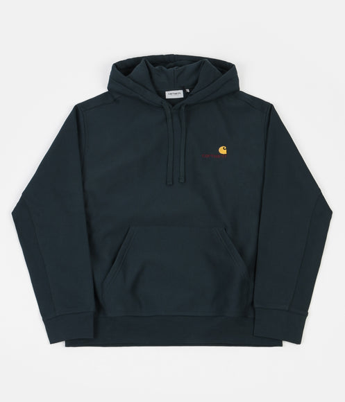 Carhartt American Script Hoodie - Deep Lagoon