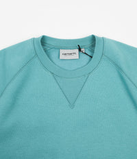 Carhartt Chase Crewneck Sweatshirt - Frosted Turquoise / Gold thumbnail