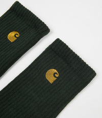 Carhartt Chase Socks - Bottle Green / Gold thumbnail