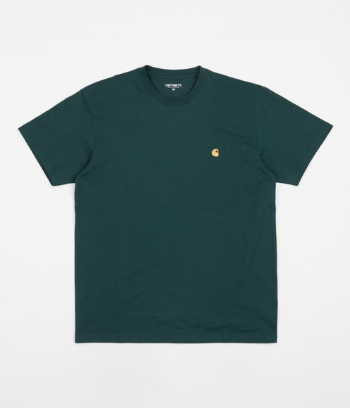 Carhartt Chase T-Shirt - Botanic / Gold