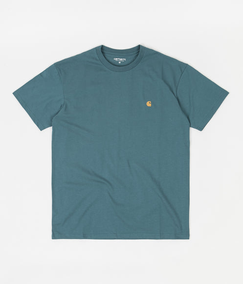 Carhartt Chase T-Shirt - Hydro / Gold