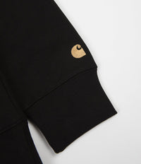 Carhartt Chase Zip Neck Sweatshirt - Black / Gold thumbnail