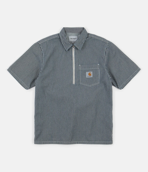 Carhartt Dash Short Sleeve Shirt - Blue / White