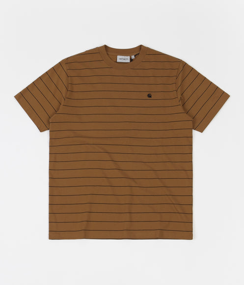 Carhartt Denton T-Shirt - Denton Stripe / Rum / Black