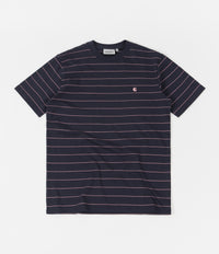 Carhartt Denton T-Shirt - Denton Stripe / Space / Malaga thumbnail