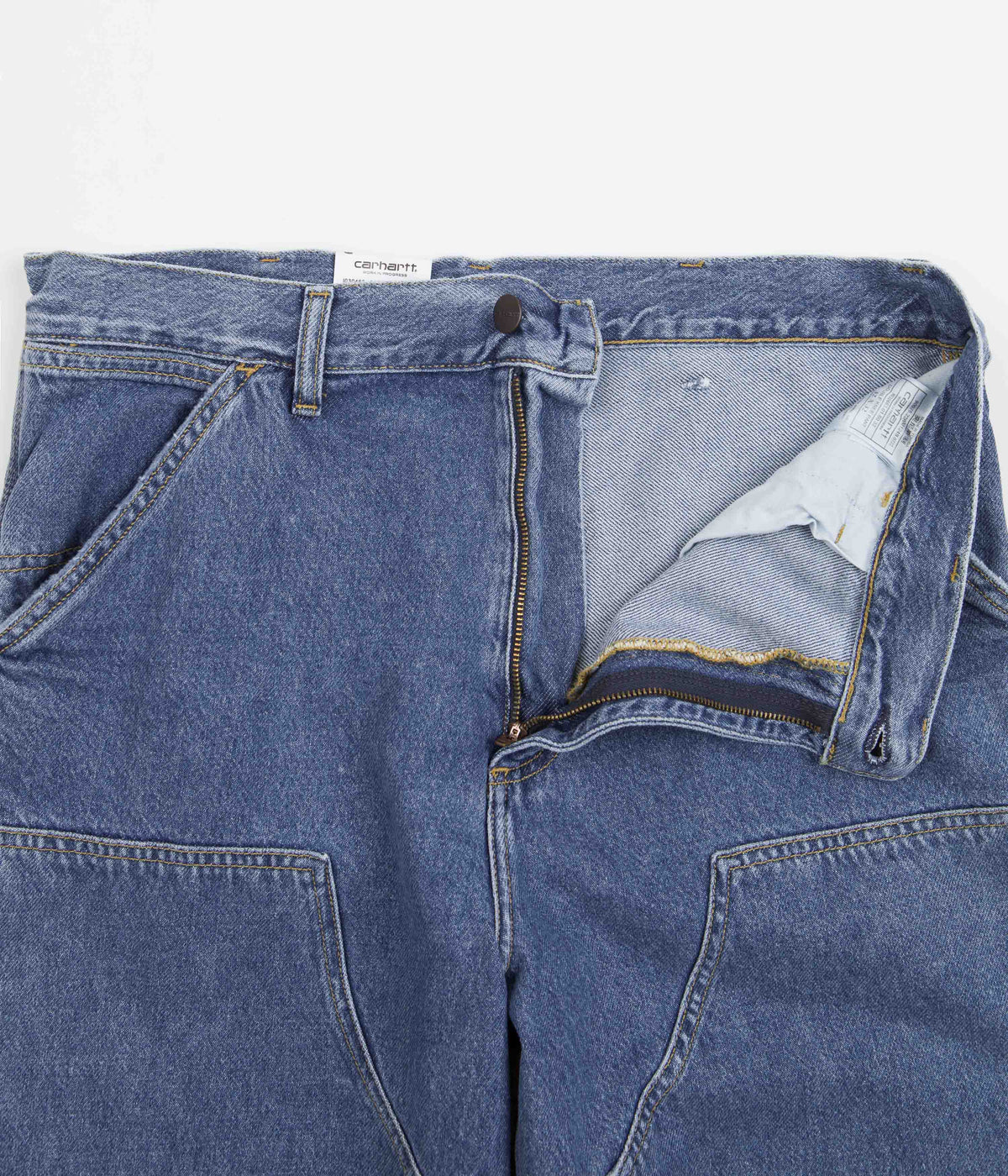 Carhartt Double Knee Denim Pants - Blue Heavy Stone Wash