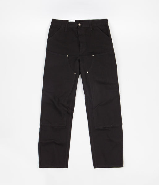 usa製Carhartt double knee black pants Carhartt WIP Double Knee Pant Dearborn Canvas Rinsed Black