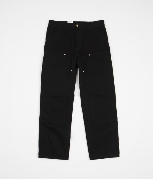usa製Carhartt double knee black pants Carhartt WIP Double Knee Pant Dearborn Canvas Rinsed Black
