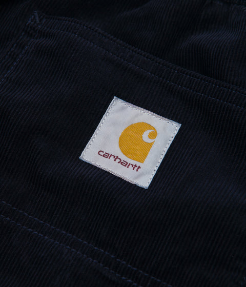 Carhartt Flint Shorts in Dark Navy and Rinsed