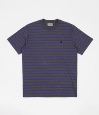 Carhartt Gleeson Stripe T-Shirt - Razzmic / Stormcloud Heather thumbnail