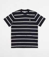 Carhartt Glover T-Shirt - Glover Stripe / Dark Navy / Wax thumbnail